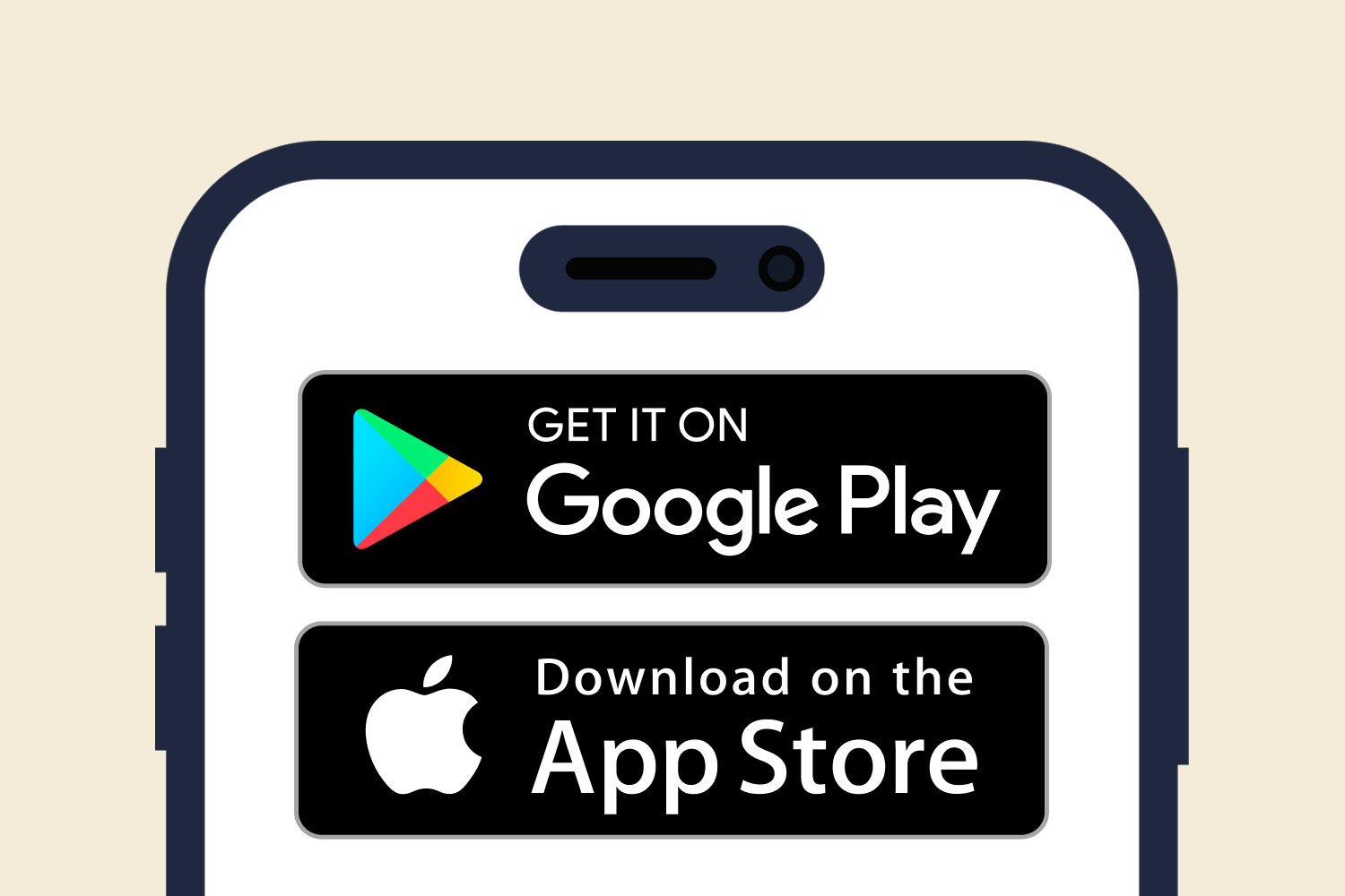 Narractive Tours citygame app Oranjestad download buttons for Android Google Play and Apple iOS Store